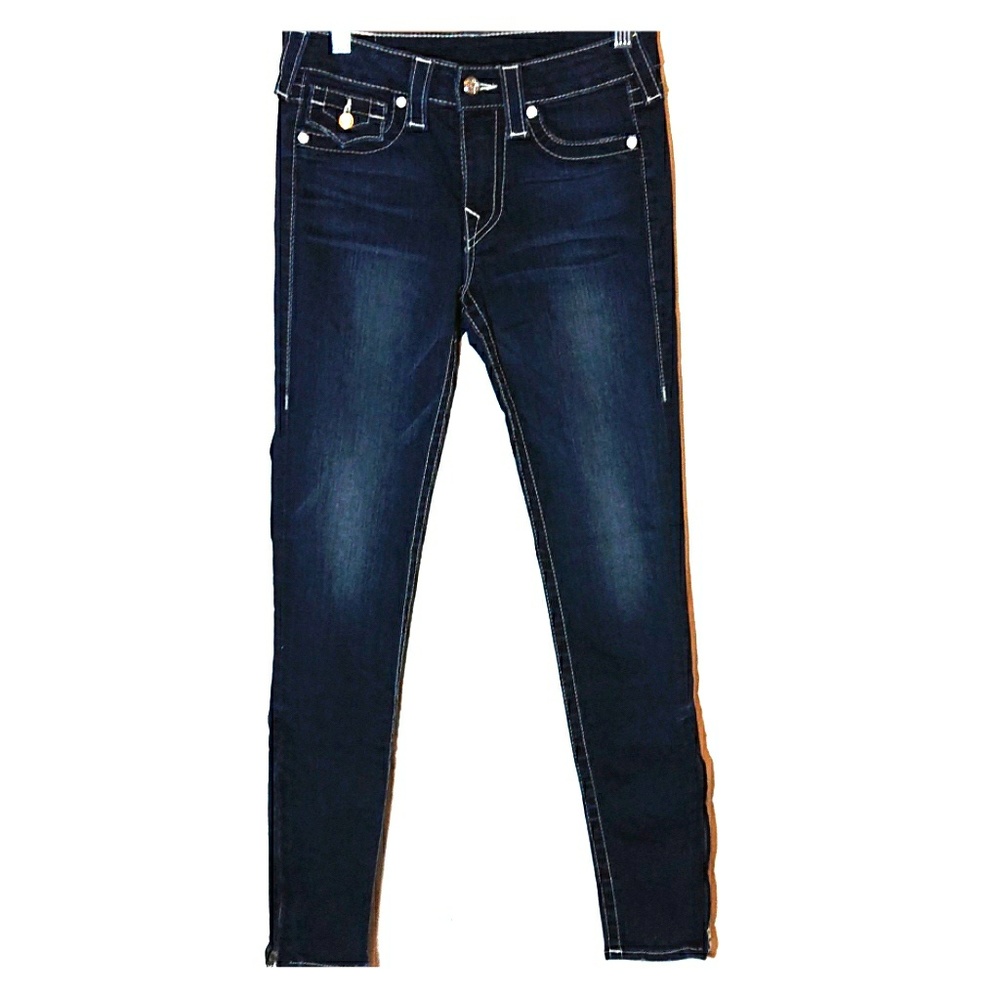 True Religion SWAROVSKI RACHEL Skinny Ankle Zip